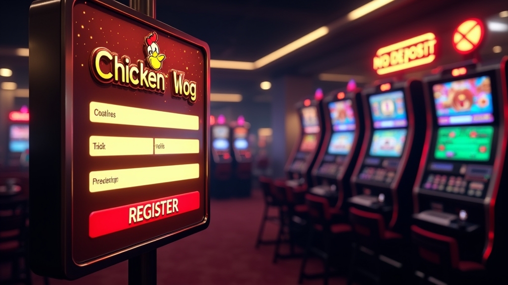 Registrierungsformular neben einem Demo-Spielbildschirm im Casino