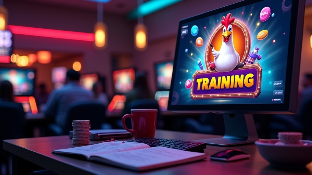Training am Demo-Modus mit Notizen und leuchtendem Spielbildschirm